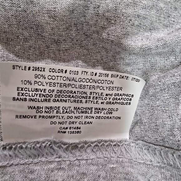 Washington Commanders Men's NFL Team Apparel SS T-Shirt Gray Sz 3XL NWOT - Picture 5 of 5